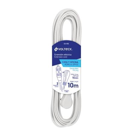Extensión Eléctrica 10m | Cable Alargador para Hogar, Oficina y Taller