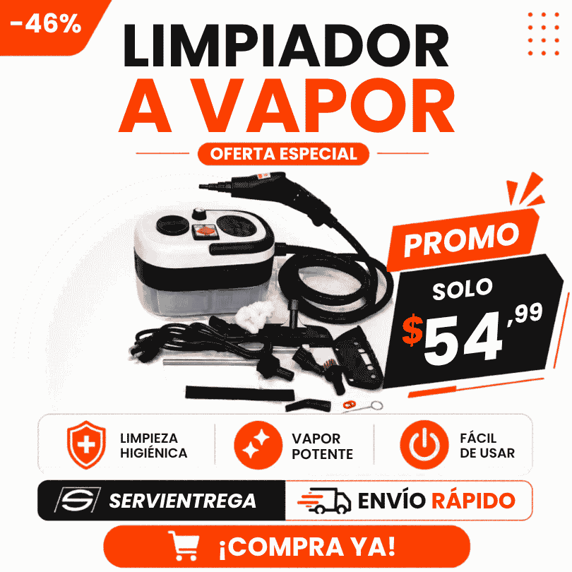 Limpiador a Vapor Portátil Multiusos | Máquina de Vapor para Auto, Tapicería y Hogar