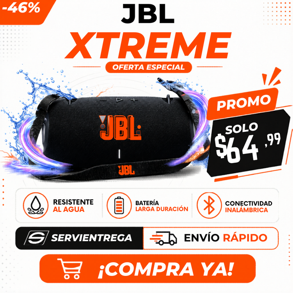 Parlante JBL Xtreme Bluetooth Portátil | Altavoz Inalámbrico con Sonido Potente y Diseño Resistente